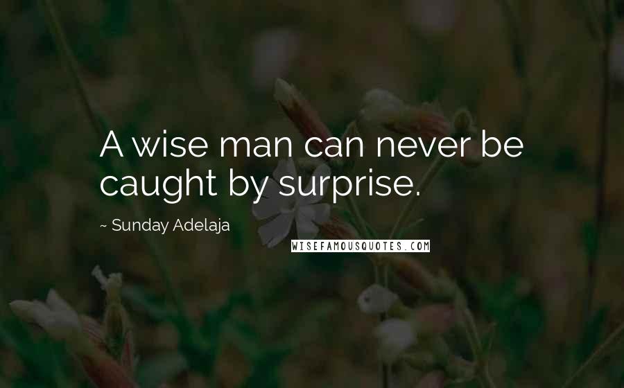 Sunday Adelaja Quotes: A wise man can never be caught by surprise.