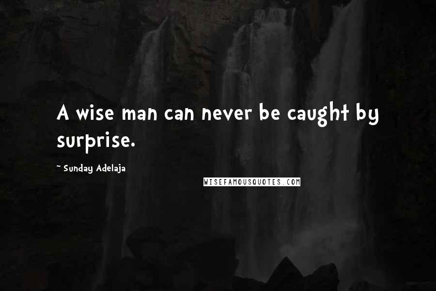 Sunday Adelaja Quotes: A wise man can never be caught by surprise.