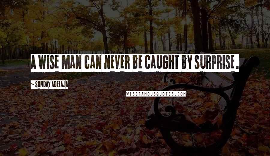 Sunday Adelaja Quotes: A wise man can never be caught by surprise.