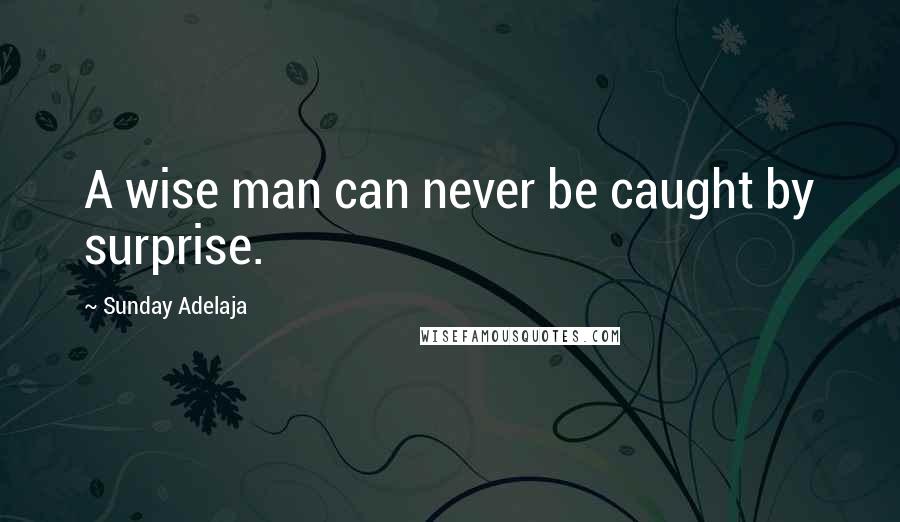 Sunday Adelaja Quotes: A wise man can never be caught by surprise.