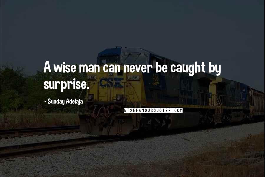 Sunday Adelaja Quotes: A wise man can never be caught by surprise.