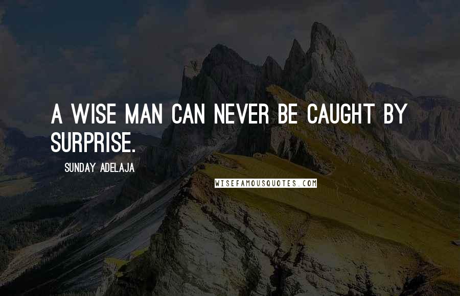 Sunday Adelaja Quotes: A wise man can never be caught by surprise.