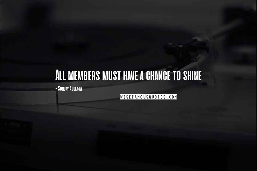 Sunday Adelaja Quotes: All members must have a chance to shine