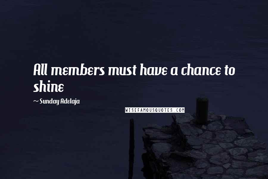 Sunday Adelaja Quotes: All members must have a chance to shine