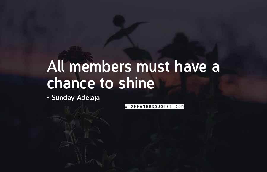 Sunday Adelaja Quotes: All members must have a chance to shine