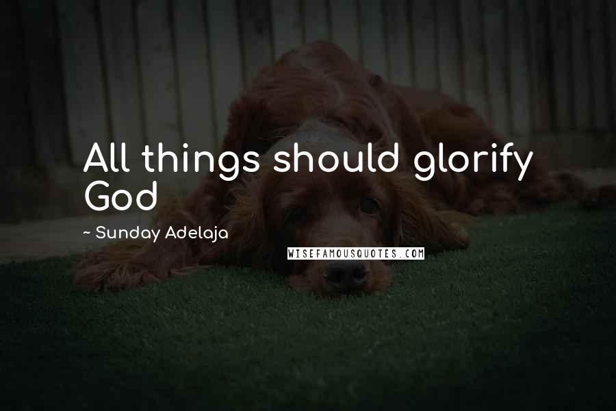 Sunday Adelaja Quotes: All things should glorify God