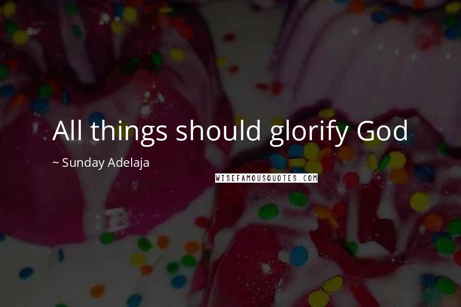 Sunday Adelaja Quotes: All things should glorify God