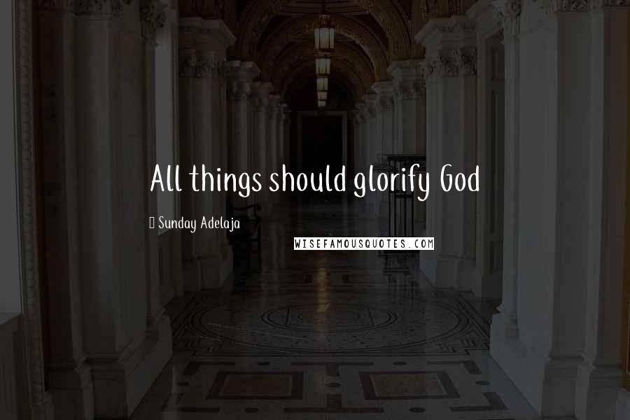 Sunday Adelaja Quotes: All things should glorify God