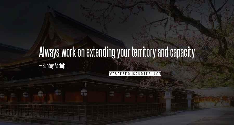 Sunday Adelaja Quotes: Always work on extending your territory and capacity