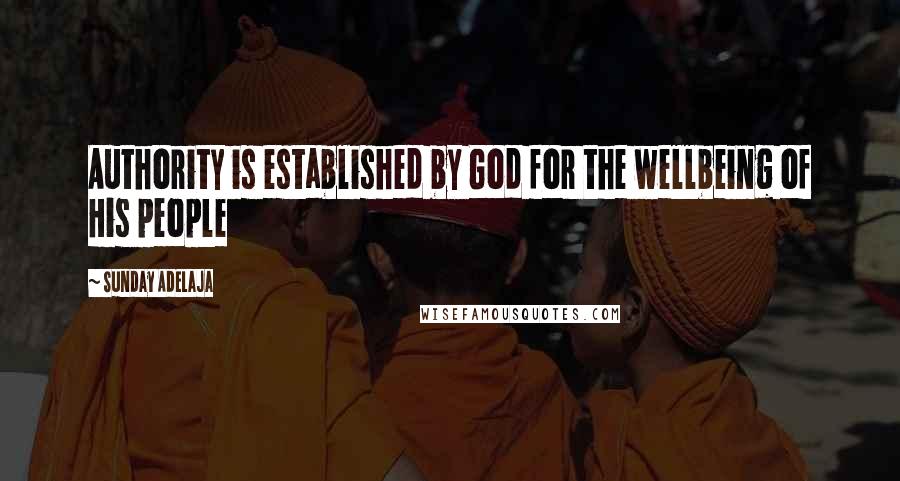 Sunday Adelaja Quotes: Authority is established by God for the wellbeing of His people