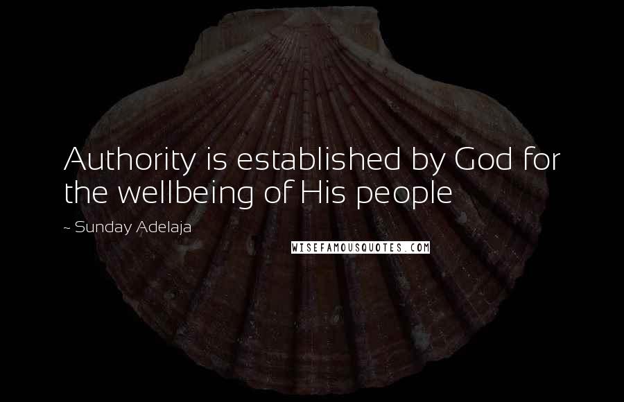 Sunday Adelaja Quotes: Authority is established by God for the wellbeing of His people