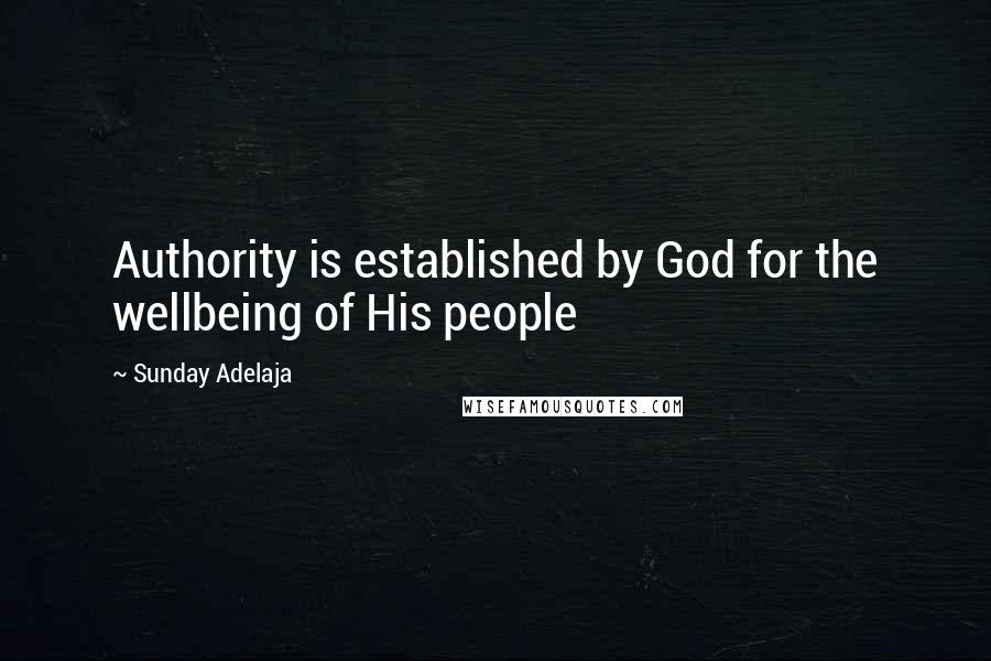Sunday Adelaja Quotes: Authority is established by God for the wellbeing of His people