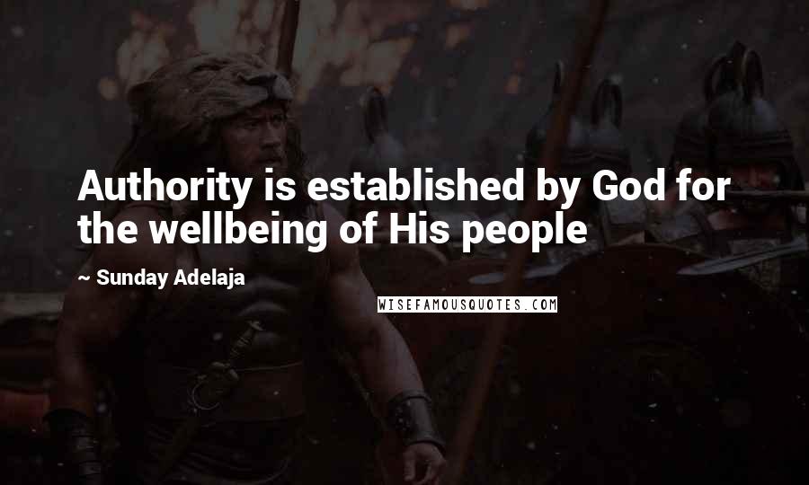Sunday Adelaja Quotes: Authority is established by God for the wellbeing of His people