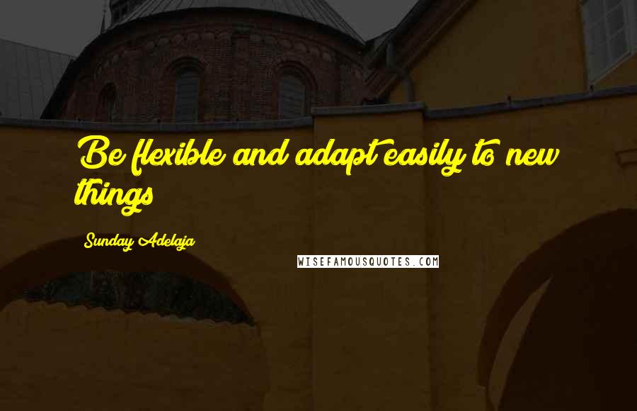 Sunday Adelaja Quotes: Be flexible and adapt easily to new things