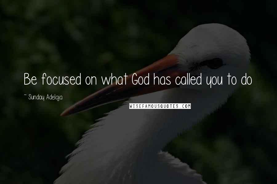 Sunday Adelaja Quotes: Be focused on what God has called you to do