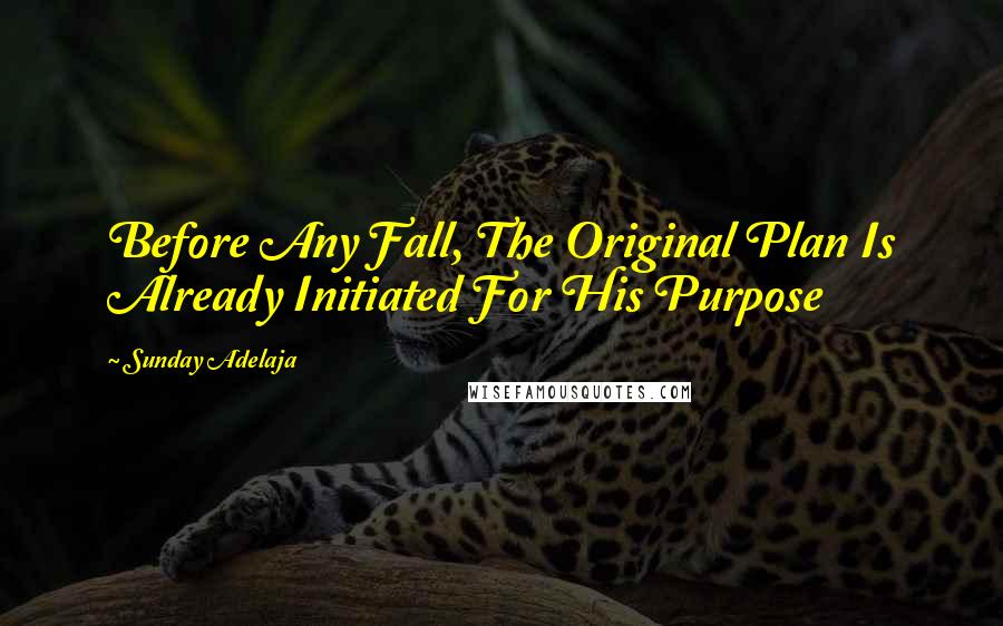 Sunday Adelaja Quotes: Before Any Fall, The Original Plan Is Already Initiated For His Purpose