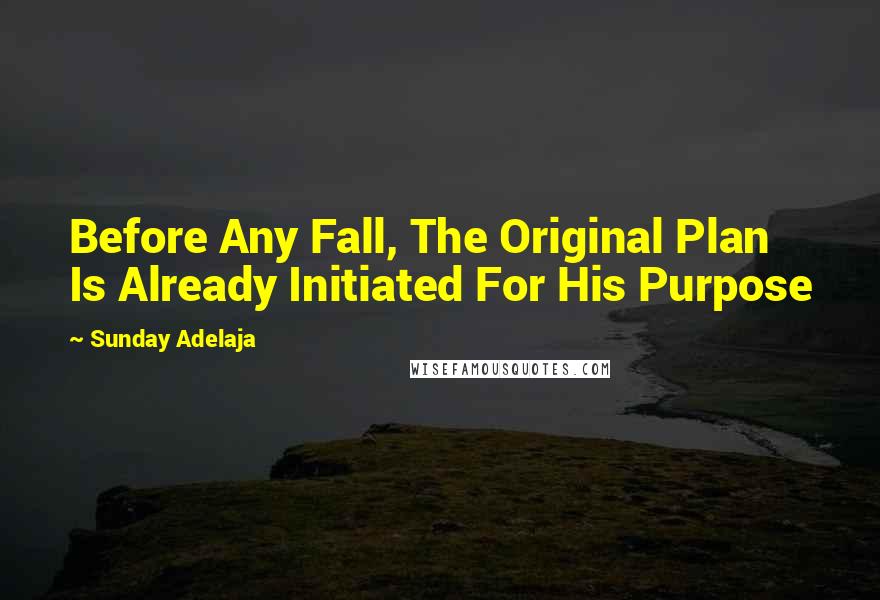 Sunday Adelaja Quotes: Before Any Fall, The Original Plan Is Already Initiated For His Purpose