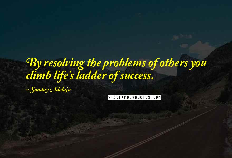 Sunday Adelaja Quotes: By resolving the problems of others you climb life's ladder of success.