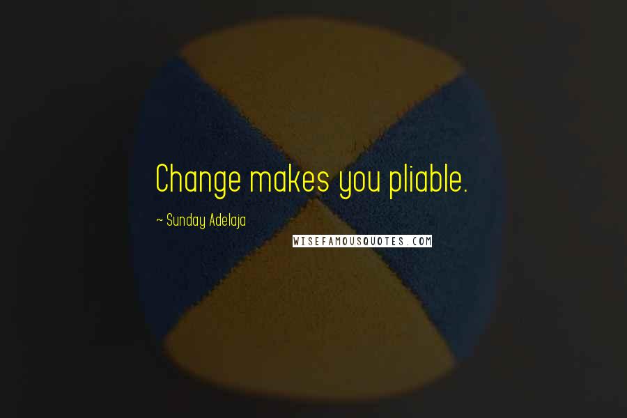 Sunday Adelaja Quotes: Change makes you pliable.