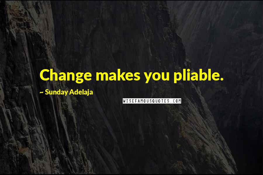 Sunday Adelaja Quotes: Change makes you pliable.