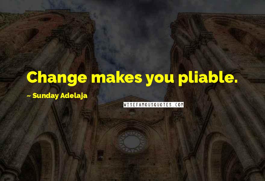 Sunday Adelaja Quotes: Change makes you pliable.