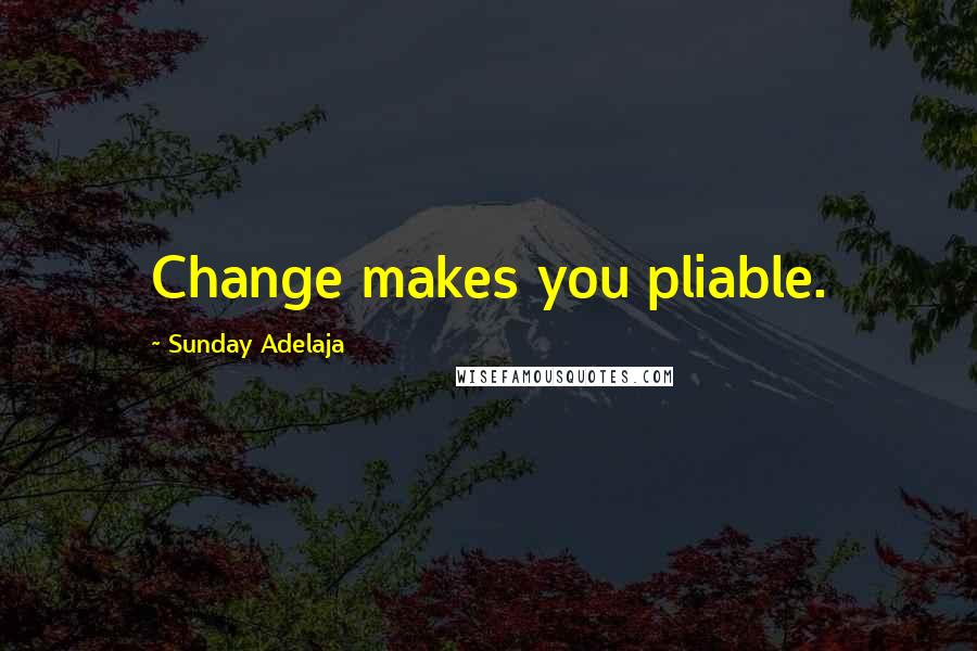 Sunday Adelaja Quotes: Change makes you pliable.
