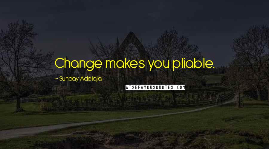 Sunday Adelaja Quotes: Change makes you pliable.