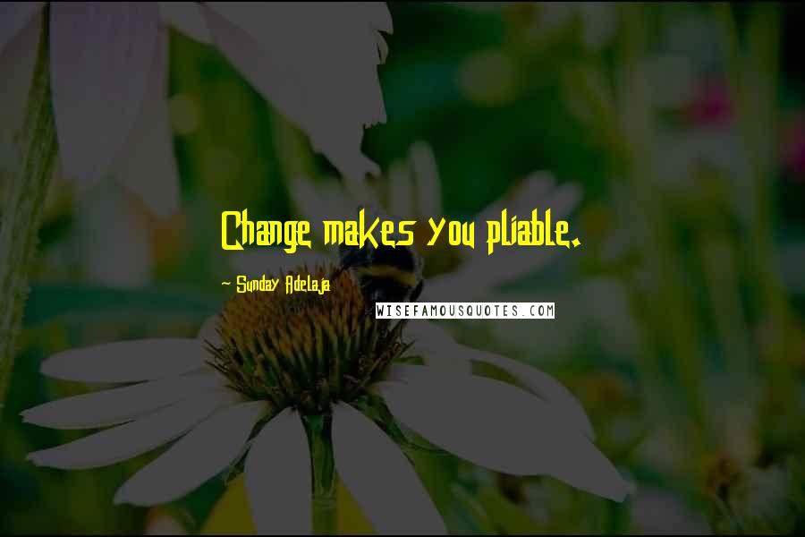 Sunday Adelaja Quotes: Change makes you pliable.