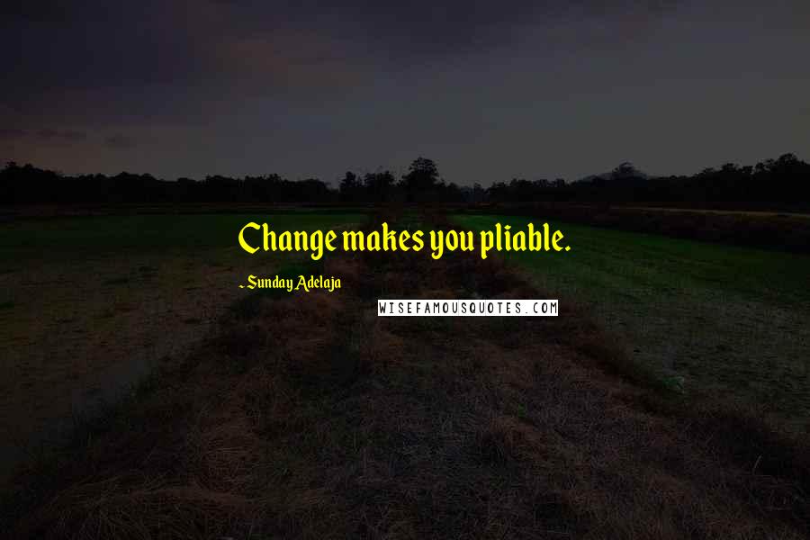 Sunday Adelaja Quotes: Change makes you pliable.