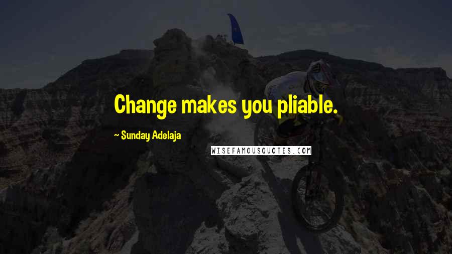 Sunday Adelaja Quotes: Change makes you pliable.