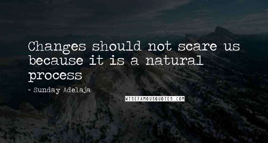 Sunday Adelaja Quotes: Changes should not scare us because it is a natural process