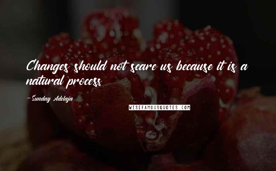 Sunday Adelaja Quotes: Changes should not scare us because it is a natural process