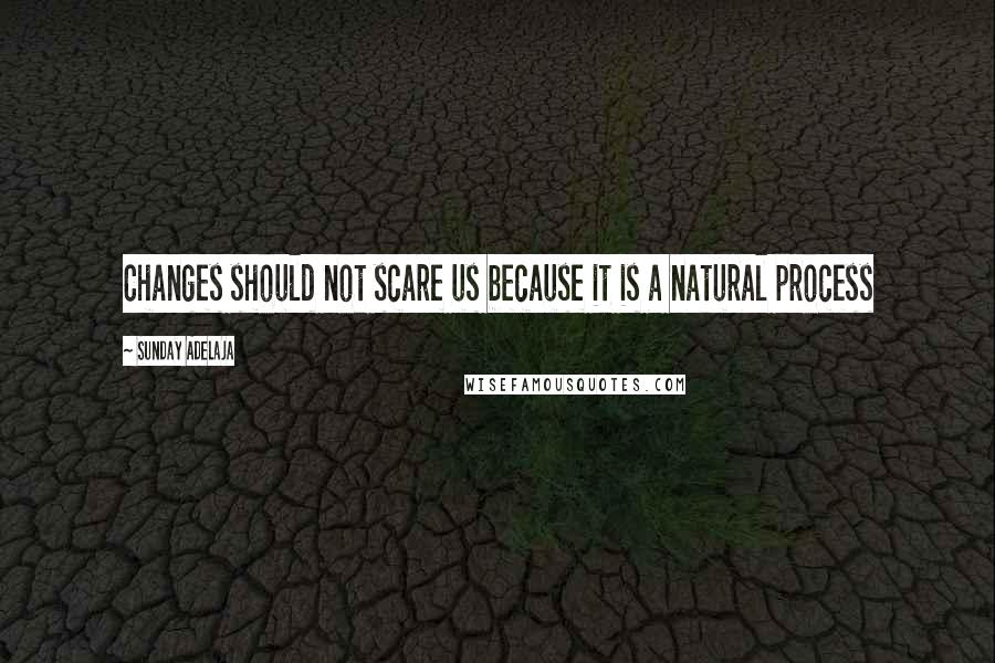 Sunday Adelaja Quotes: Changes should not scare us because it is a natural process