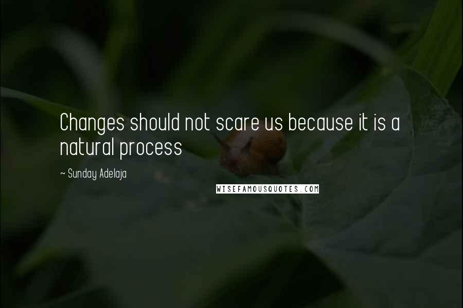 Sunday Adelaja Quotes: Changes should not scare us because it is a natural process