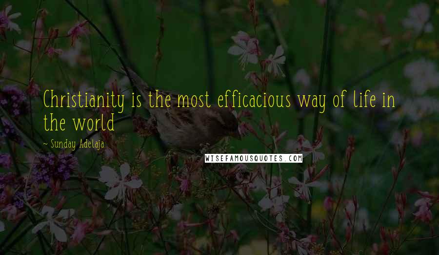 Sunday Adelaja Quotes: Christianity is the most efficacious way of life in the world