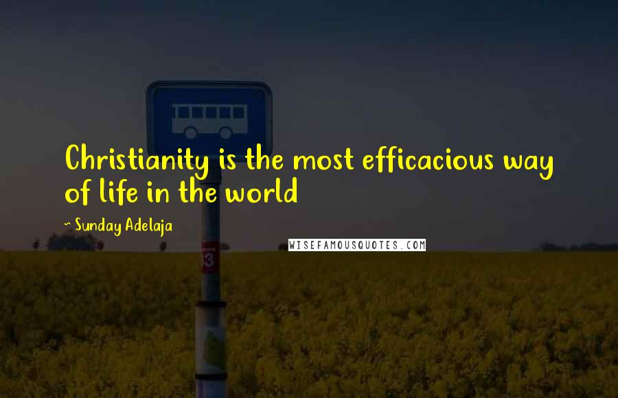 Sunday Adelaja Quotes: Christianity is the most efficacious way of life in the world