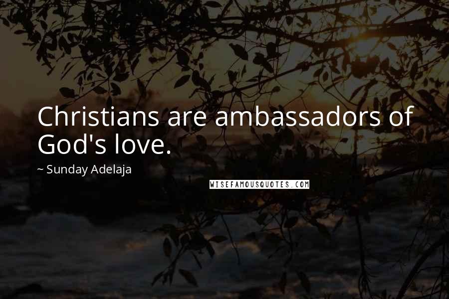 Sunday Adelaja Quotes: Christians are ambassadors of God's love.