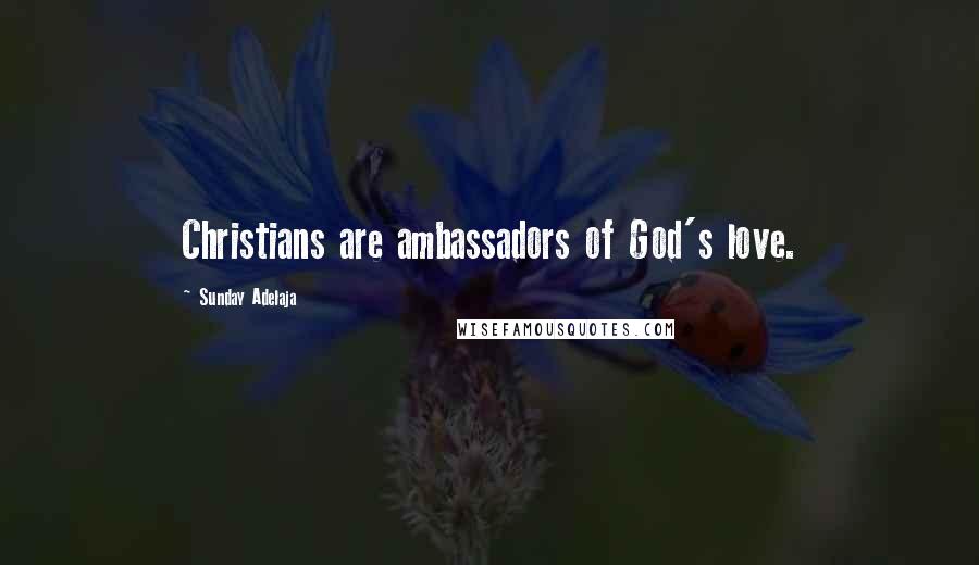 Sunday Adelaja Quotes: Christians are ambassadors of God's love.