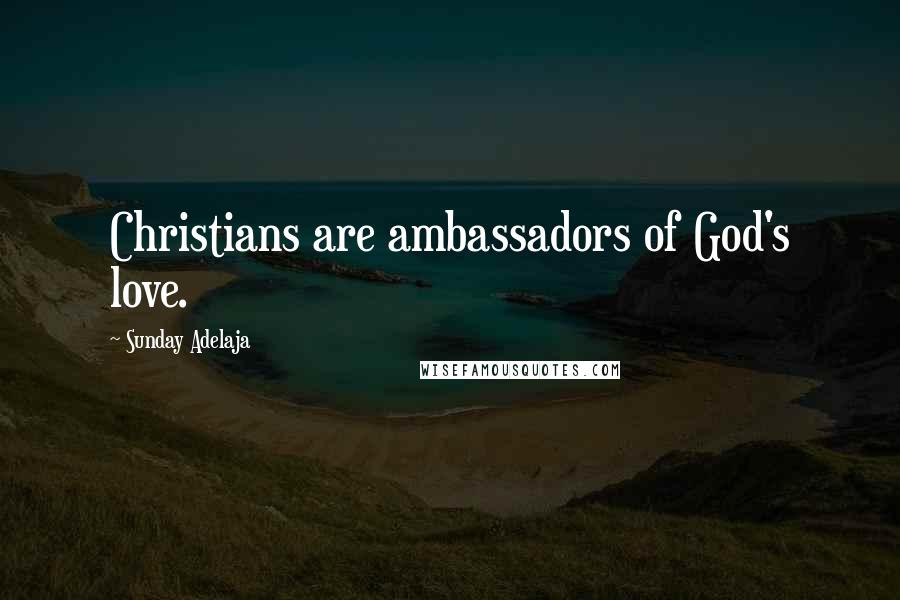 Sunday Adelaja Quotes: Christians are ambassadors of God's love.