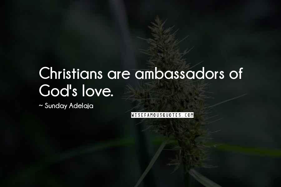 Sunday Adelaja Quotes: Christians are ambassadors of God's love.