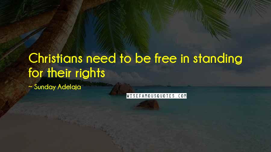 Sunday Adelaja Quotes: Christians need to be free in standing for their rights