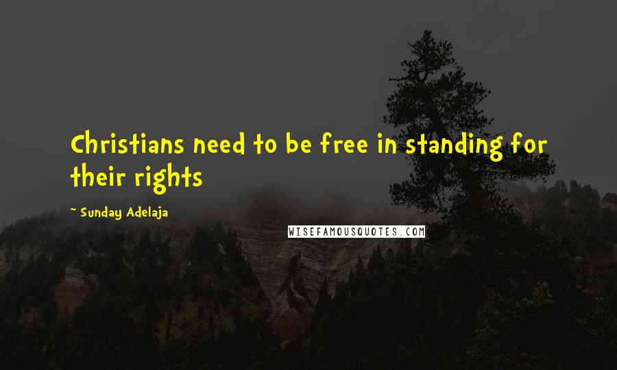 Sunday Adelaja Quotes: Christians need to be free in standing for their rights