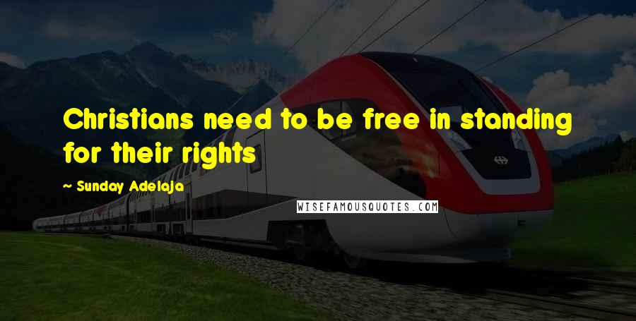 Sunday Adelaja Quotes: Christians need to be free in standing for their rights