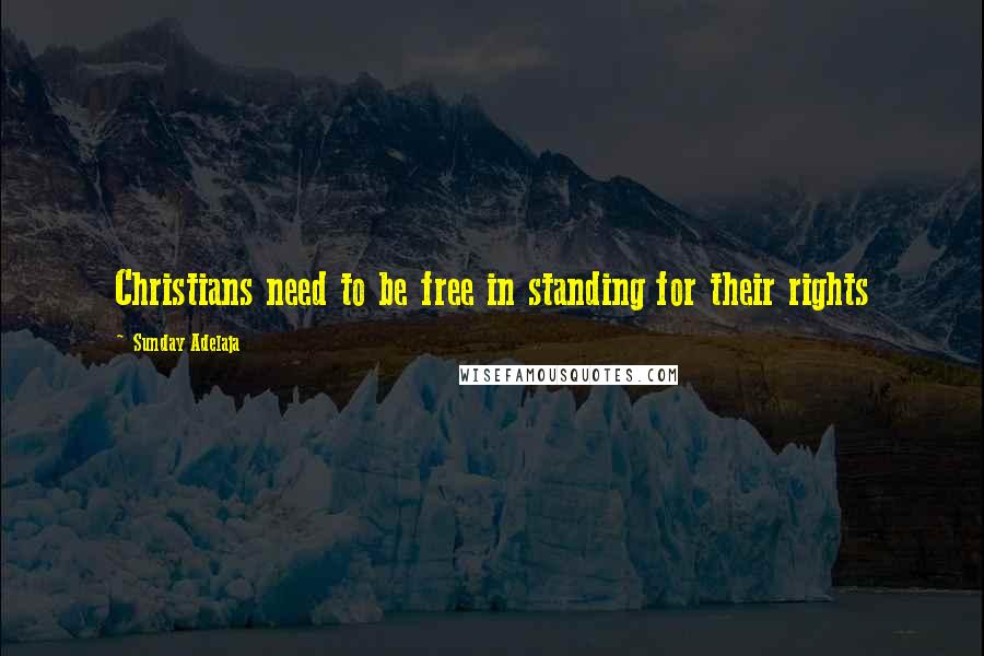 Sunday Adelaja Quotes: Christians need to be free in standing for their rights