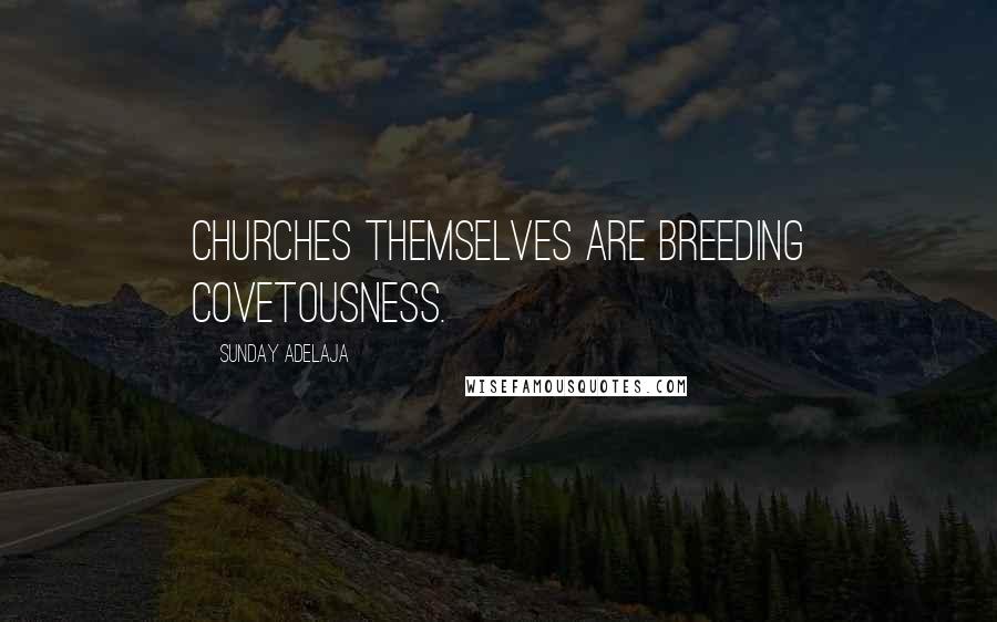 Sunday Adelaja Quotes: Churches themselves are breeding covetousness.