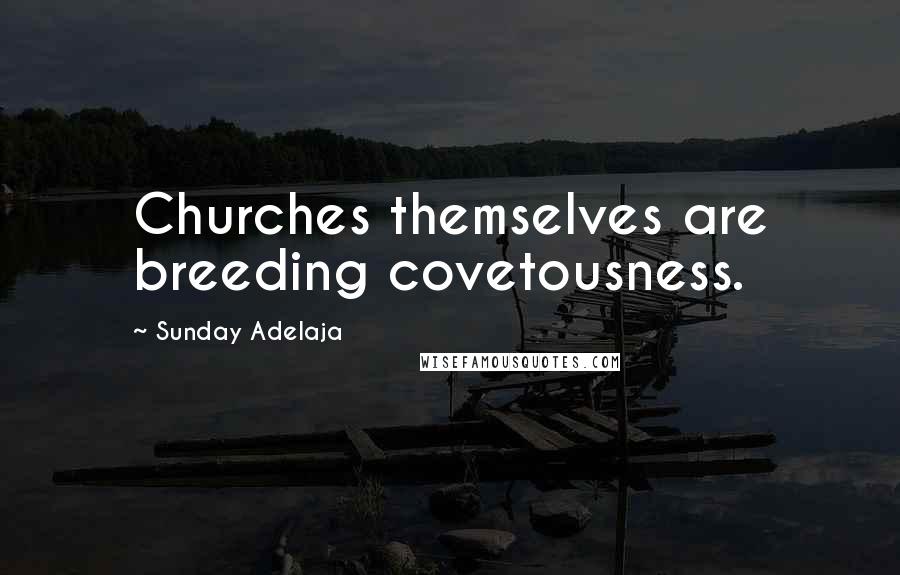 Sunday Adelaja Quotes: Churches themselves are breeding covetousness.