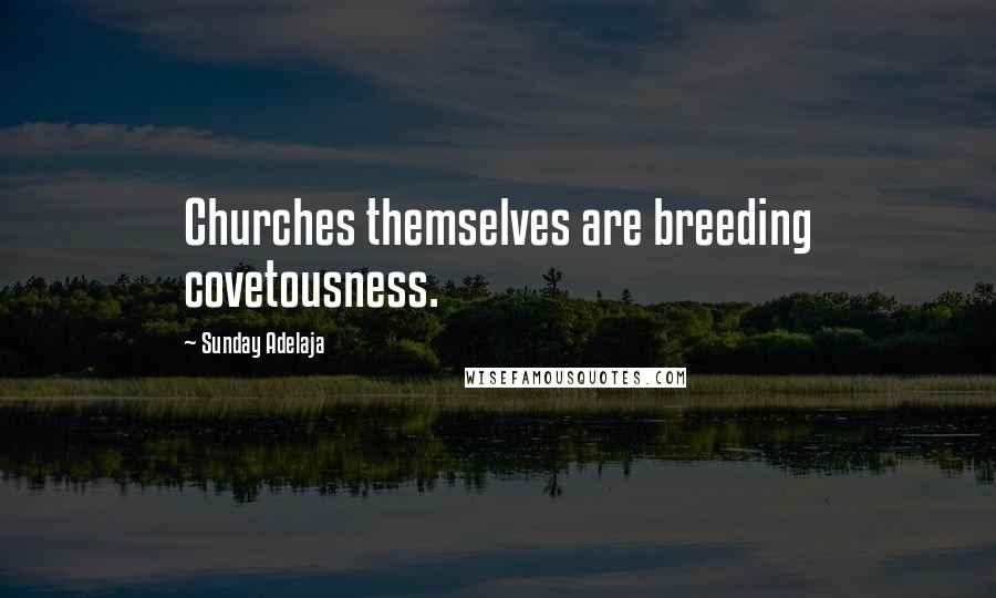 Sunday Adelaja Quotes: Churches themselves are breeding covetousness.