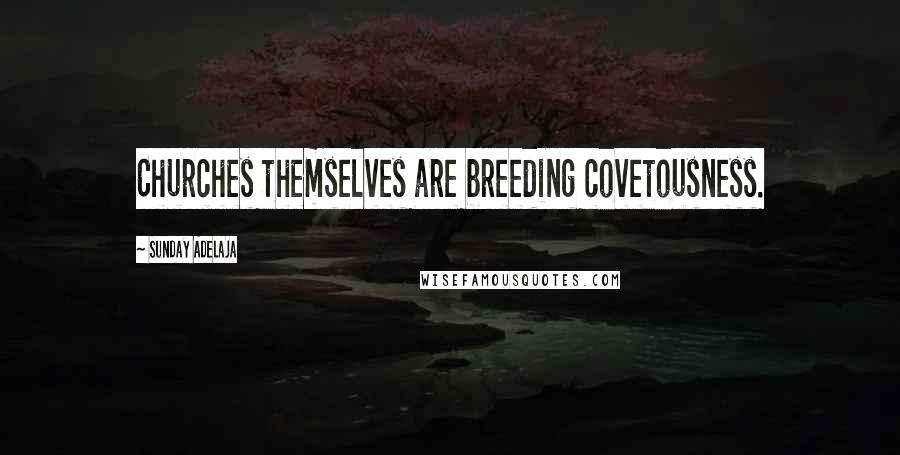 Sunday Adelaja Quotes: Churches themselves are breeding covetousness.