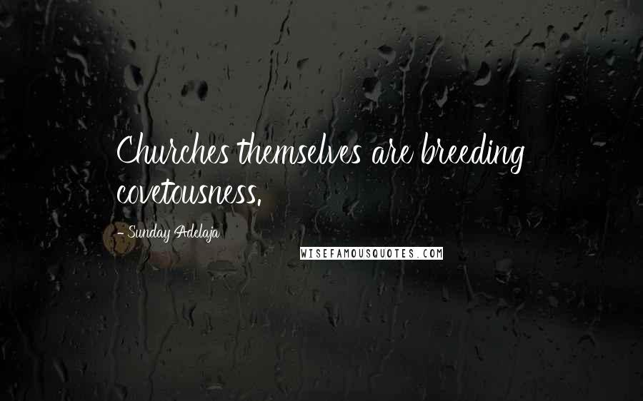 Sunday Adelaja Quotes: Churches themselves are breeding covetousness.