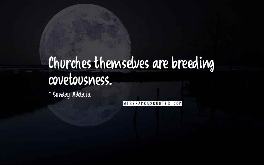 Sunday Adelaja Quotes: Churches themselves are breeding covetousness.